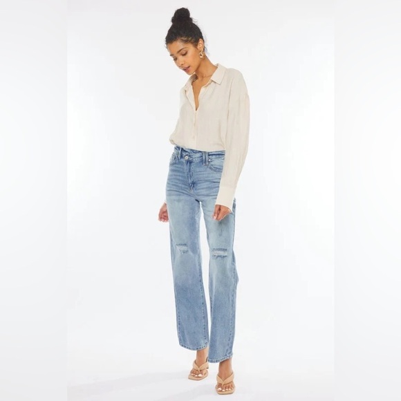 Kancan Wanda Ultra‎ High Rise 90's Straight Leg Jeans Size 28 - Picture 1 of 10